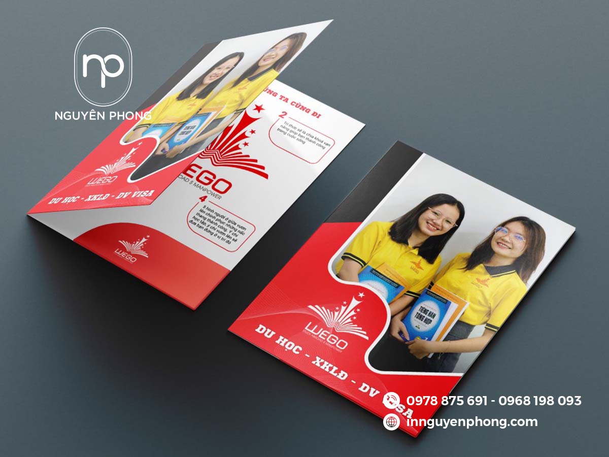 Kẹp file 2 mặt của trung tâm tiếng anh